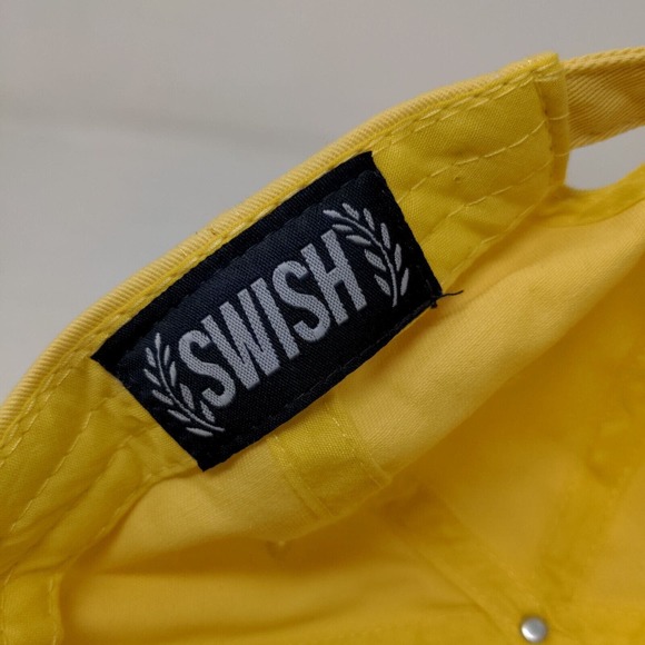 Swish Men's Slideback Hat Yellow Embroidered Babe Logo Tulip - Picture 7 of 7